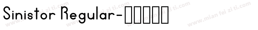 Sinistor Regular字体转换